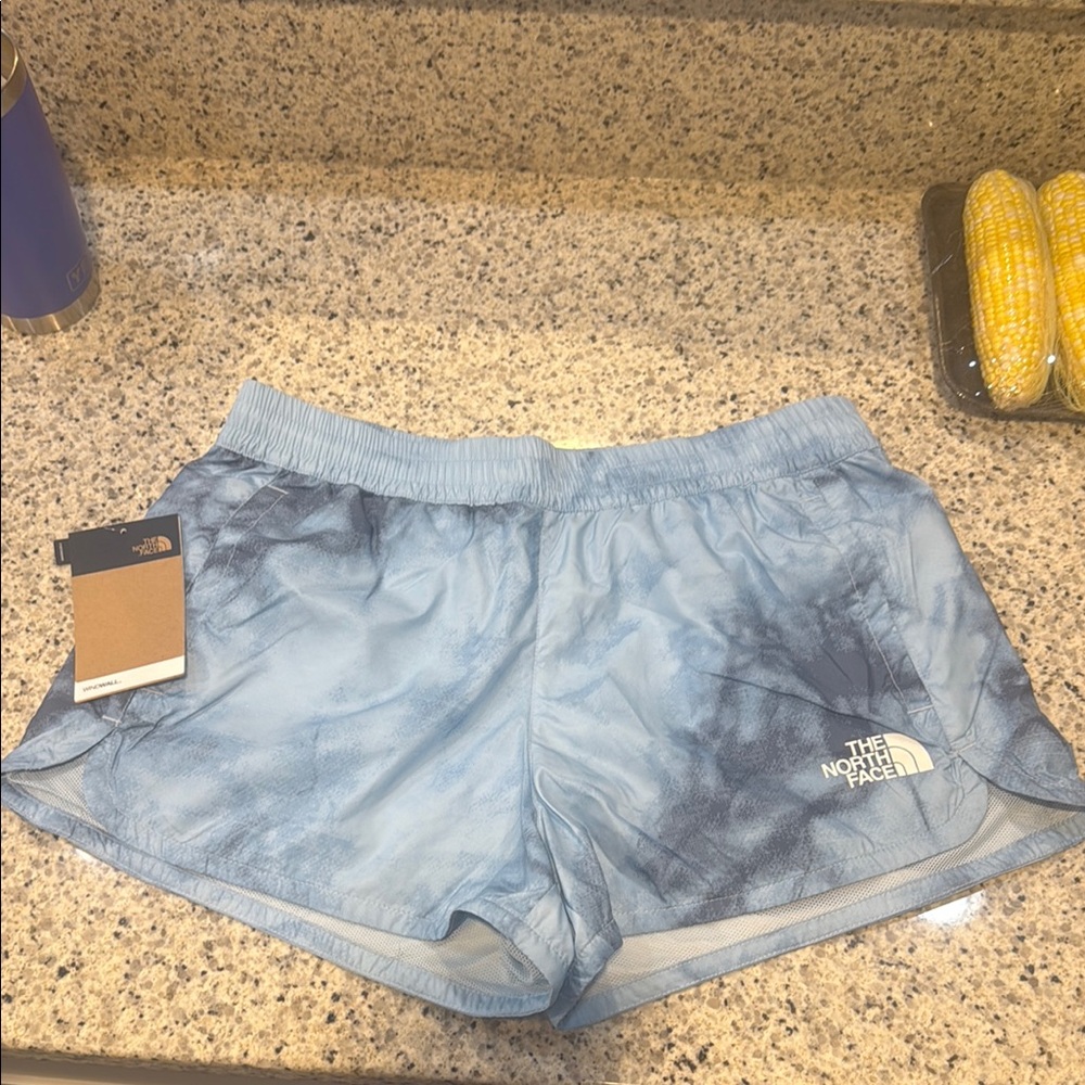 The North Face Blue Athletic Shorts Lightweight Elastic Waist
